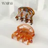 Pinza de ácido acético coreana de alta gama Wjia pinza simple hueca para cabello medio pinza de tiburón leopardo pinza alta para cola de caballo
