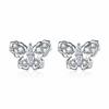 Brincos Frescos de Borboleta Estilo Coreano para Meninas, Prata Pura S925, Venda Quente Transfronteiriça, Brincos Versáteis Únicos e Exquisitos Atacado