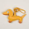 Colgante Dachshund de Celebridad de Internet Llavero de Cuero PU Lindo Accesorios para Bolso Ropa Llavero para Llaves de Coche