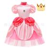 Novo Mario cos Brigitte Princesa cos Vestido Cintura Apertada Shaggy Vestido Puff Manga Princesa Menina Vestido