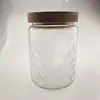 Cocina Flor de Ciruelo Vidrio Sellado Tarro Grano Grueso Botella Tapa de Bambú Tarro de Té Transparente Vidrio Tarro de Almacenamiento Tarro de Dulces Madera de Acacia