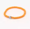 Pulsera de Cruz de Arcilla Suave de Colores de 6 mm con Cordón Elástico, Pulsera Estilo Viajero, Moderna y Única