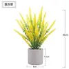 Orejas de Trigo de Lavanda Simuladas Flores Artificiales Flores de Plástico Plantas Macetas Falsas Decoración Hogar Sala de Estar Adornos Florales