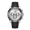 MEGIR Nuevo Correa de Silicona Transfronterizo Casual de Negocios para Hombre Multifuncional Cronógrafo Resistente al Agua Tres Ojos Seis Pines Reloj