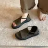 Sandalias Cómodas de Punta Redonda con Suela Gruesa y Sensación de Caminar sobre las Nubes para el Viaje Diario y el Uso al Aire Libre, Modelo Nuevo 2026 Sandalias Romanas para Mujer, Sandalias Casuales y Elegantes de Punta Abierta