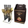 Conjunto de talheres de aço inoxidável 24 peças caixa colorida talheres para quatro refeições principais 6 pessoas suporte de metal caixa de presente preta