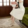 Zapatos de tacón alto de punta fina para mujer, estilo coreano de primavera y otoño, elegantes de estilo francés, estilo hada, suela gruesa, Mary Janes de cuero