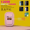 Cargador transfronterizo nuevo de 120 W, combinación de colores macarrón, carga súper rápida, acuerdo completo PPS, cargador de doble puerto A C