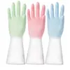 [Versión Engrosada] Guantes para Lavar Platos para Mujer, Guantes de Cocina Domésticos Duraderos, Guantes de Goma Impermeables para Lavar Platos y Tareas del Hogar