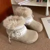 Botas de nieve de estilo retro, antideslizantes, de suela gruesa, forradas de felpa para mujer, nueva colección de invierno 2026, adecuadas para uso en exteriores, botas de algodón extra gruesas para mujer