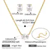 Elegante e Discreto Conjunto de Brincos e Colar Estilo Europeu e Americano, Joias de Aço Inoxidável Ouro 18K, Brincos e Colar Versáteis de Moda Personalizada Transfronteiriça