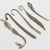 Marcapáginas de flores secas retro de bricolaje, horquilla de sirena con plumas de metal de bronce, accesorios para horquilla de fénix