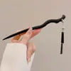 Horquilla de Aleación con Estilo Antiguo para Mujer, Horquilla de Alta Gama Estilo Chino Nuevo, Horquilla Versátil con Borla, Accesorio para el Cabello Retro para Moño en la Parte Posterior de la Cabeza