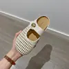 Sandalias de mujer blancas de tejido calado con punta cerrada, modelo nuevo de verano 2026, de malla transpirable, a la moda y versátiles para uso en exteriores