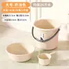 Balde de Armazenamento de Água de Grande Capacidade com Tampa, Balde de Plástico Espessado para Uso Doméstico, Conjunto de Baldes para Dormitório Estudantil, Balde para Imersão dos Pés e Lavanderia