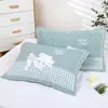 Algodón de Gasa de Alta Gama para el Hogar Par de Toallas para Almohada Cuatro Estaciones Pareja Suave Adulto Funda de Toalla Diadema para Cabeza de Almohada Toalla Individual para Almohada