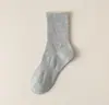 Calcetines unisex antiolor para viajar, color liso, altura media al tobillo, negros, blancos, grises, calcetines largos absorbentes de sudor para hombre, calcetines largos de poliéster negros