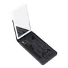 Espejo de Maquillaje para Coche Nuevo de Mano Portátil Espejo Plegable Portátil Espejo abatible Caja de Almacenamiento Espejo de Bolsillo HD