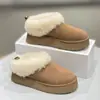 2026 Estilo Nuevo Tamaño Pequeño Suela Gruesa Aumentador de Altura Pantuflas de Algodón para Mujer Retro Cómodas Suela Suave Zapatos de Piel Engrosados con Terciopelo Botines Cortos