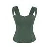Top Camisola Sexy de Cuello Cuadrado y Tirantes Finos para Chicas Atrevidas, Nuevo Verano 2026 Ajustado Delgado que Ceñe la Cintura Corto de Cintura Alta