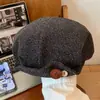 Boina para Mujer, Sombrero de Nube Vintage con Botones, Sombrero Versátil de Otoño e Invierno que Hace que la Cara Parezca Más Pequeña, Sombrero de Artista