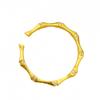 Pulsera de bambú cepillado con diamantes y oro antiguo de arena de alta retención de color del mismo estilo de Gold Store para mujer. Nueva pulsera de bambú chinoiserie al por mayor.