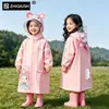Impermeables para niños, impermeables impermeables de cuerpo completo para niños y niñas, adecuados para niñas de preescolar y estudiantes de primaria, diseñados para uso escolar, ponchos de lluvia para niños