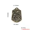Etiqueta hecha a mano de cobre puro proveniente de las olas Marca Kirin colgante creativo de bronce llavero de coche retro desgastado