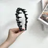 Diadema con Dientes de Tejido de Gasa Antideslizante Segura Nicho Exquisita Muestra Temperamento Estilo Diario Atmósfera Accesorio Versátil para el Cabello