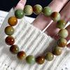 Pulseira Bodhi Verde Dunhuang masculina e feminina círculo único macio contas redondas Bodhi Zi Wenwan pulseira rosário contas de Buda atacado