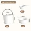 Cubo de Plástico para el Hogar con Tapa Cubo Portátil Cubo Extra Grande para la Lavandería Engrosado Cubo para Baño de Dormitorio Estudiantil Cubo de Almacenamiento de Agua