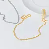 Collar de Cadena Plana en Capas Estilo Ins Simple de Plata S925 Nariz de Cerdo con un Toque Discreto de Alta Gama Y03099