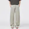 Pantalones casuales de trabajo de estilo americano de Tencel, plisados desestructurados, para hombre, nueva colección de primavera, marca de alta gama moderna, pantalones de pierna ancha curvados al por mayor