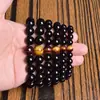 Pulsera Retro de Obsidiana Youjia Jewelry para Hombre Pulsera Personalizada Retro de Piedra Ojo de Tigre con Cuentas Puesto Venta al por Mayor de Artículos Pequeños