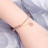Pulsera Badu de Cristal de Fresa y Piedra Lunar Gris para Mujer, Cristal de Transferencia, Diseño Nicho Ins, Pulsera de Estilo Casual Frío