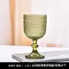 Taça de Vinho de Vidro Colorido com Contas, Copo de Suco, Copo de Água de Cristal Embossado Retrô Francês, Decoração de Mesa de Jantar Doméstica