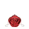 Bolsa de Noite Transfronteiriça, Bolsa de Mão Fashion com Flor de Rosa, Bolsa de Acrílico, Bolsa de Embreagem de Luxo, Bolsa de Ombro, Bolsa Transversal para Mulheres