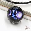 Collar con colgante de doce constelaciones, cadena de clavícula, sueño, cielo estrellado, bola de cristal de zafiro, estudiante femenina, regalo de cumpleaños Mori
