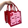 Nuevo Regalo Boda Dulces Caja de Regalo Souvenir Dama de Honor Palabra Feliz Bolsa de Novia Bolsa de Fieltro de Gran Capacidad