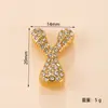 Colgante individual, nuevo producto transfronterizo, colgante de acero inoxidable totalmente incrustado de diamantes, colgante de letra inglesa de burbuja