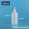 Botella de punta fina con escala, botella de plástico semitransparente, botella exprimible para líquidos, botella exprimible dispensadora de tinta pigmentada de PE, botella de pegamento
