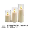 Luz de Vela Popular de Acrílico da Amazon, Luz de Vela Eletrônica LED Transfronteiriça com Copo, Ambiente de Chama Simulada Cintilante