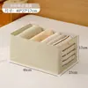 Caja de almacenamiento de algodón y lino exclusiva transfronteriza para ropa y pantalones de dormitorio, con ventana visible, caja tipo cajón, al por mayor