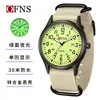 Reloj de Pulsera Nuevo Ofns Moda Números Grandes Casual Correa de Nylon Fluorescente Resistente al Agua con Calendario Uso para Examen Reloj de Cuarzo