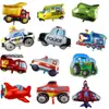 Globos de foil con forma de vehículo para decoraciones de cumpleaños de niños: autobús escolar, coche de policía, camión de bomberos, vehículo de construcción, coche