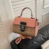Bolso de Mano con Flores Transfronterizo Bolso de Mujer 2026 Nuevo de Moda Versátil Casual Retro Hombro Único Cruzado Pequeño Cuadrado