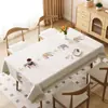 Mantel estilo rústico, impermeable, resistente al aceite, fácil de limpiar, lujo ligero, mantel de comedor de alta gama, nuevo modelo 2025, mantel rectangular para mesa de café