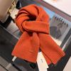 Estilo coreano lã pura malha lã cor sólida cachecol feminino inverno engrossado quente all-match alto nível à prova de frio pescoço moda