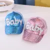 Moda Gorra de Malla para Bebé con Lentejuelas Verano Nuevo Protección Solar Infantil Gorra de Béisbol Exterior Niños y Niñas Sombrero para el Sol Transfronterizo