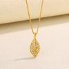Collar de Plata de Ley S925 de Venta Caliente Transfronteriza para Mujer, Cadena de Clavícula con Diseño Único, Colgante Pequeño de Hoja Versátil de Lujo Ligero